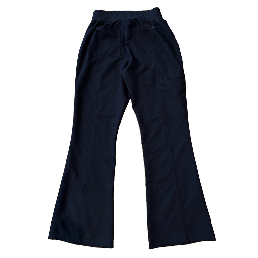FIGS Womens S Black Madryn High Waisted Flare Scrub Pants Healthcare Stretch - Picture 3 of 8